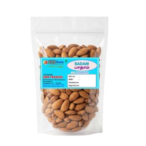 Premium Almonds (Badam) 100g - Fresh & Crunchy | SMRNUTZ