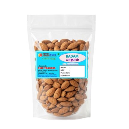 Premium Almonds (Badam) 100g - Fresh & Crunchy | SMRNUTZ