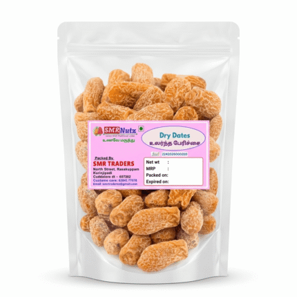 dry dates by SMR Nutz in transparent packaging with naturally dried dates