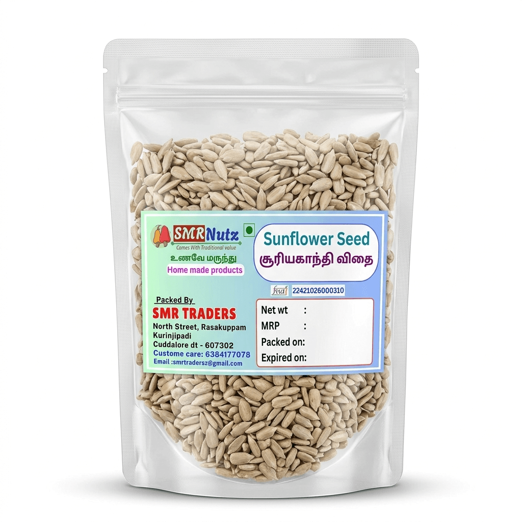 sunflower seed sunflower seeds by SMR Nutz in transparent packaging with fresh natural seeds