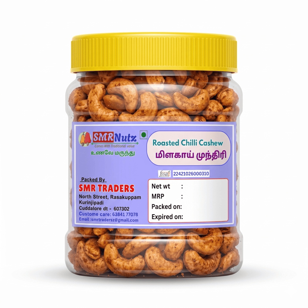 chilli cashew Premium Chilli Roasted Cashews Oil Free Dry Roasted Pack